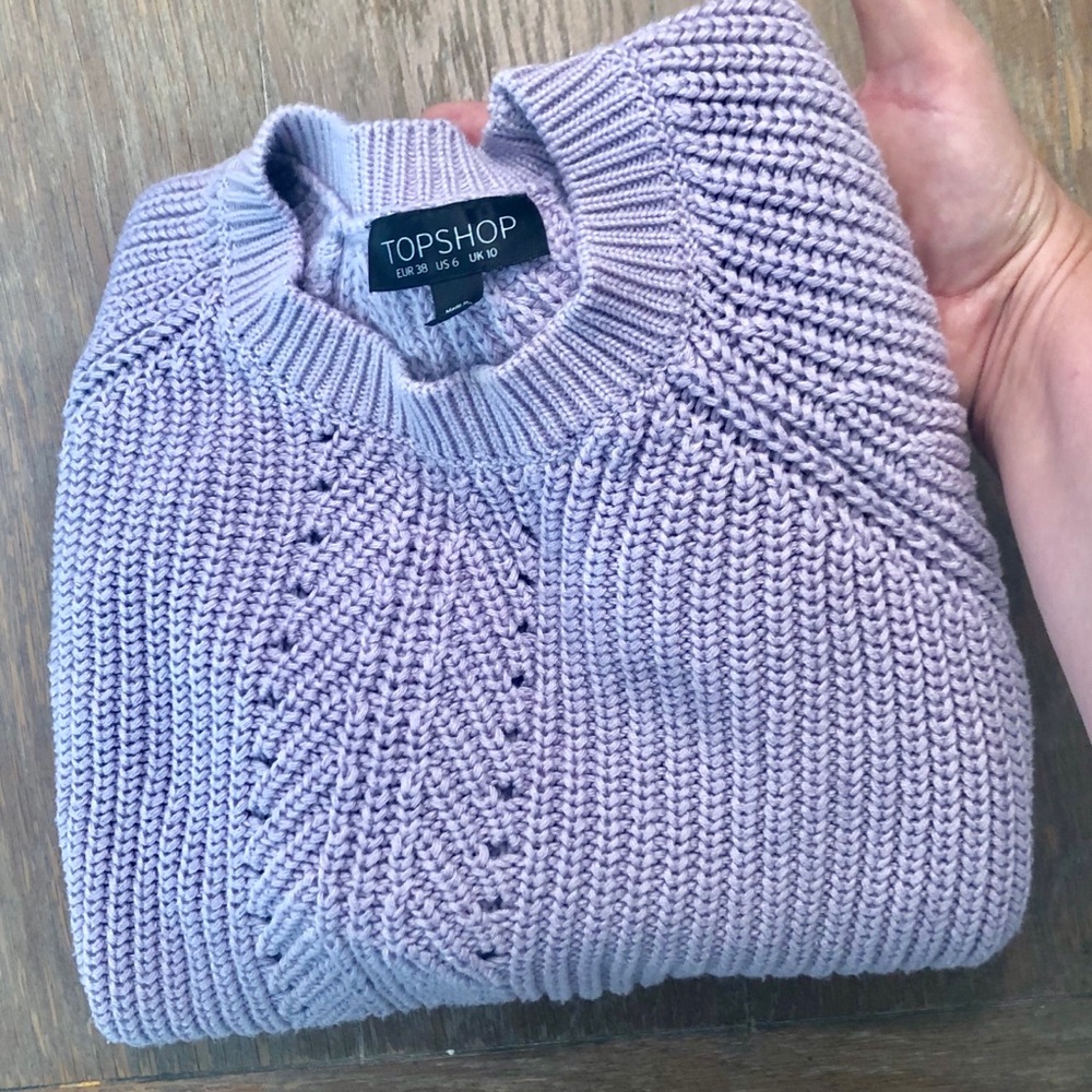 Cropped oversized sweater